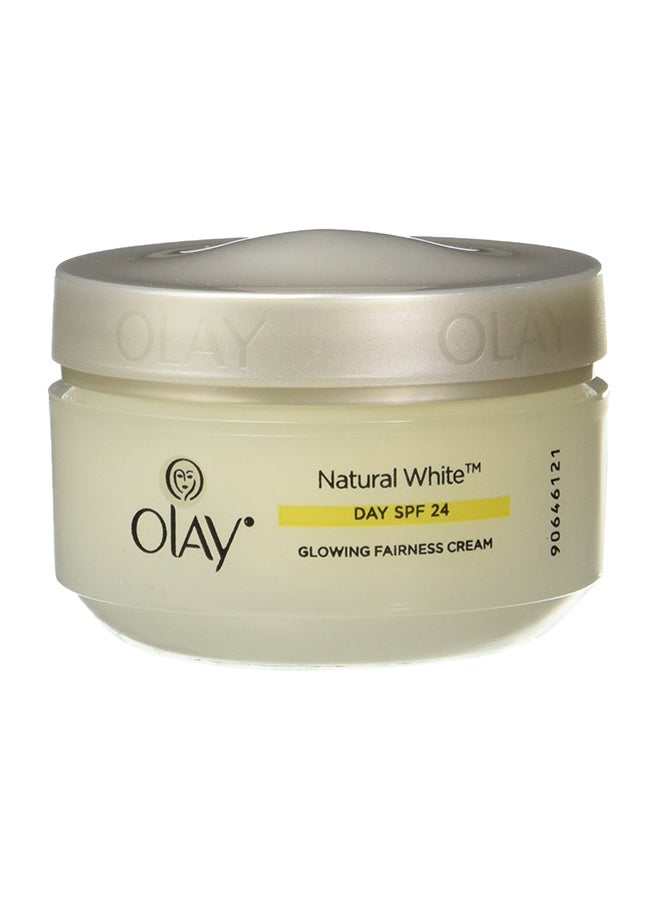 Olay Natural 7 in 1 Glowing Fairness Day Skin Cream SPF 24 White 50grams - Image 1