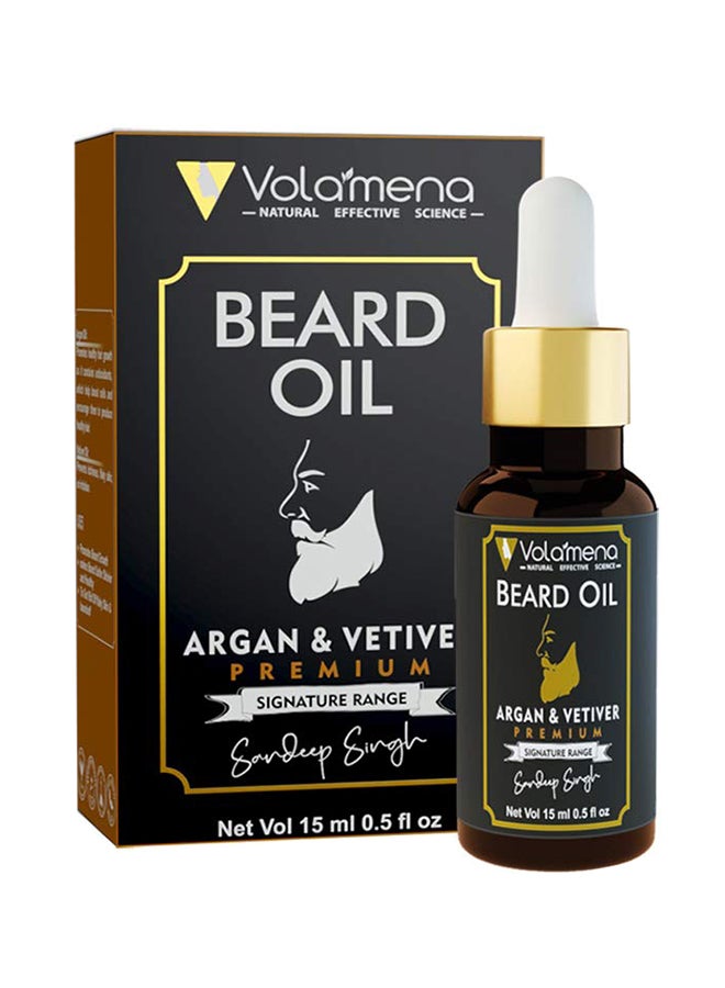 VOLAMENA WITH DEVICE - Argan And Vetiver Beard Oil 15ml - Image 1