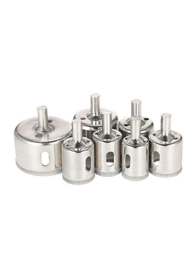 15-Piece Diamond Coated Glass Hole Saw Kit Silver  - Image 3