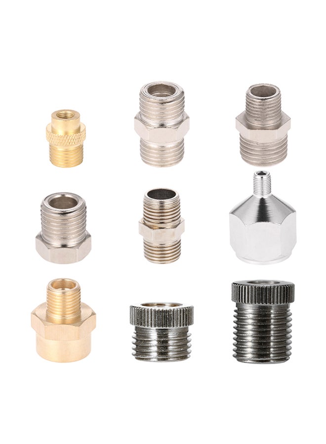 9-Piece Universal Professional Airbrush Adaptor Kit Multicolour  - Image 1