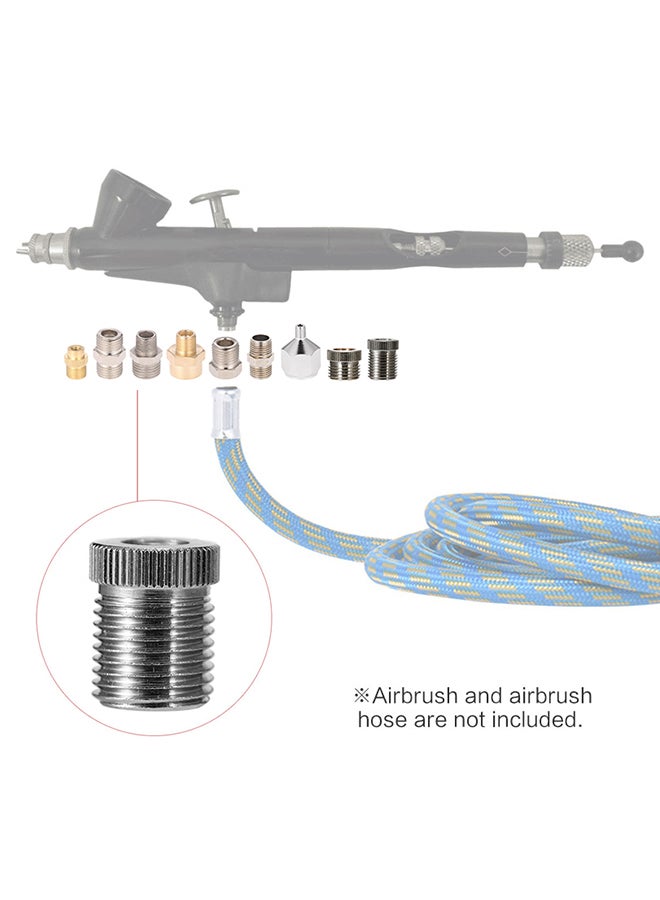 9-Piece Universal Professional Airbrush Adaptor Kit Multicolour  - Image 4