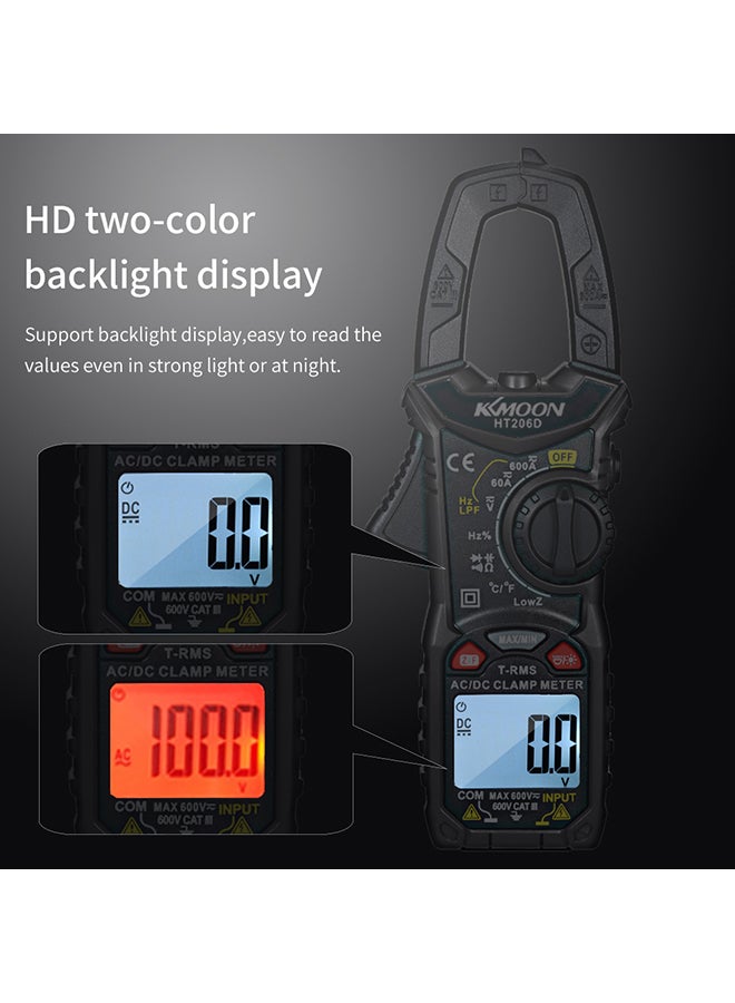 AC/DC Digital Clamp Meter Black/Red 22.50X4.50X11.50cm