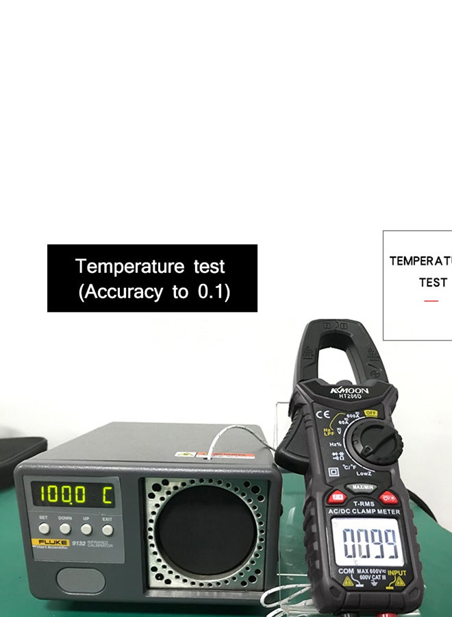 AC/DC Digital Clamp Meter Black/Red 22.50X4.50X11.50cm