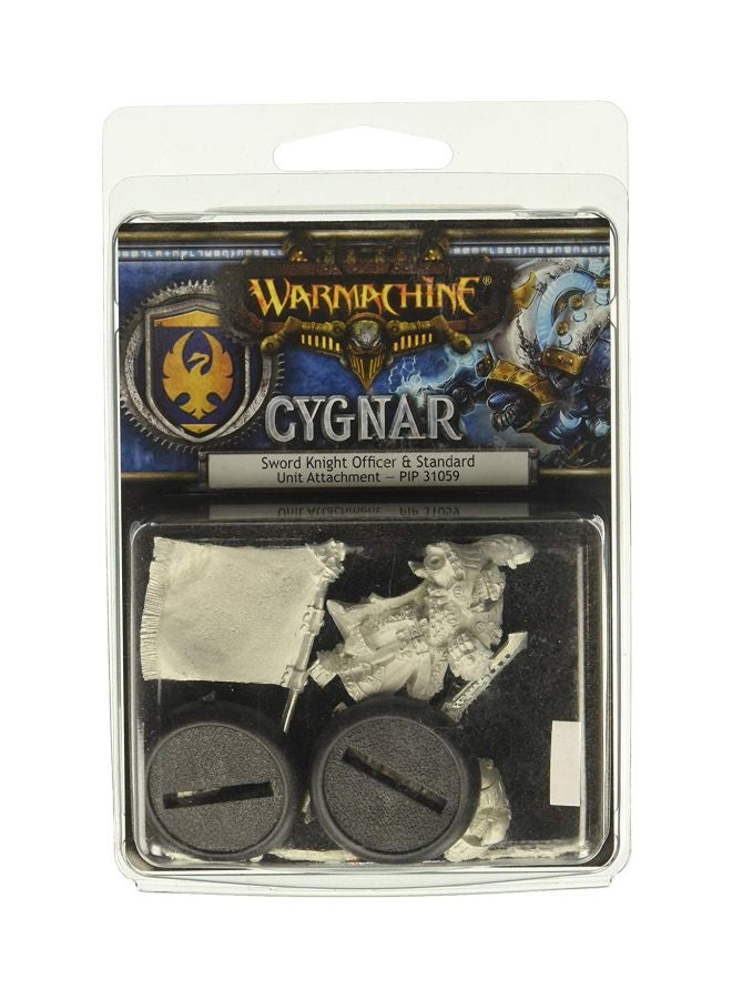 Privateer Press Warmachine Cygnar Sword Knight Officer And Standard Model Kit PIP31059  - Image 1