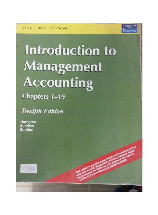 Introduction To Management Accounting Chapters 1-19 english 