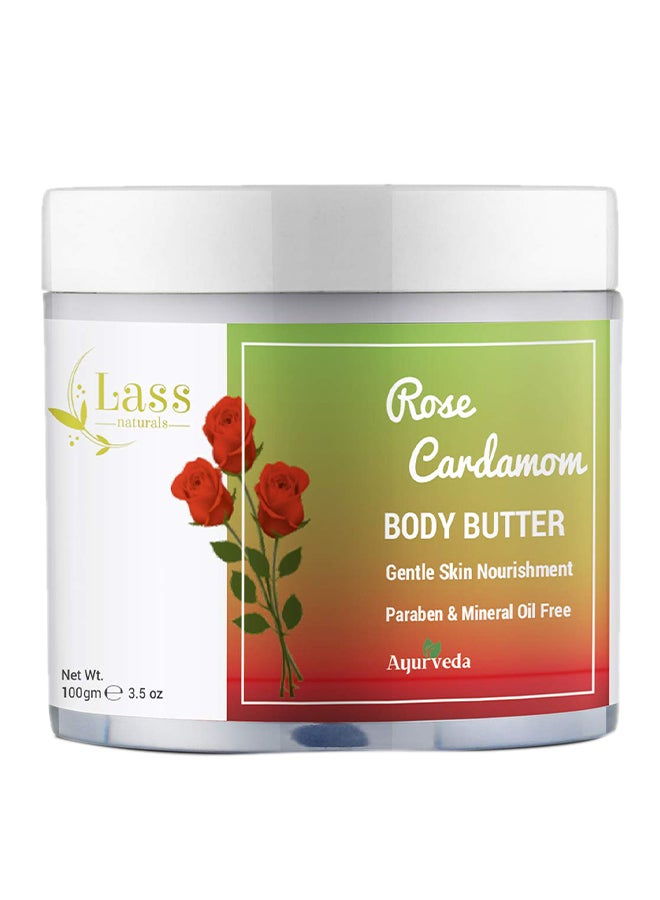 لاس كريم زبدة للجسم بالورد والهيل الطبيعي 100جرام - Image 1