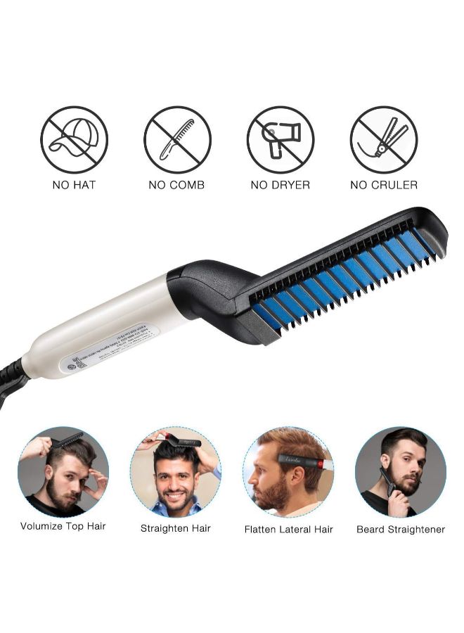 Multifunctional Hair Straightener Comb Black/White 26.5 x 5.5 x 8.1cm - Image 3