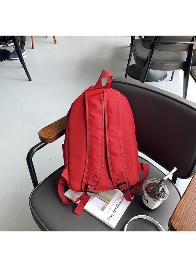 Teddy Printed Backpack Red