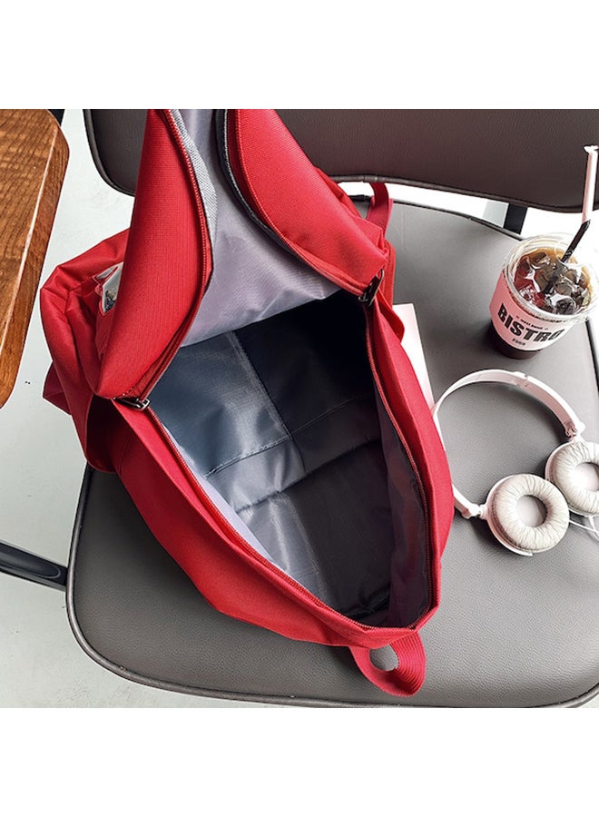 Teddy Printed Backpack Red