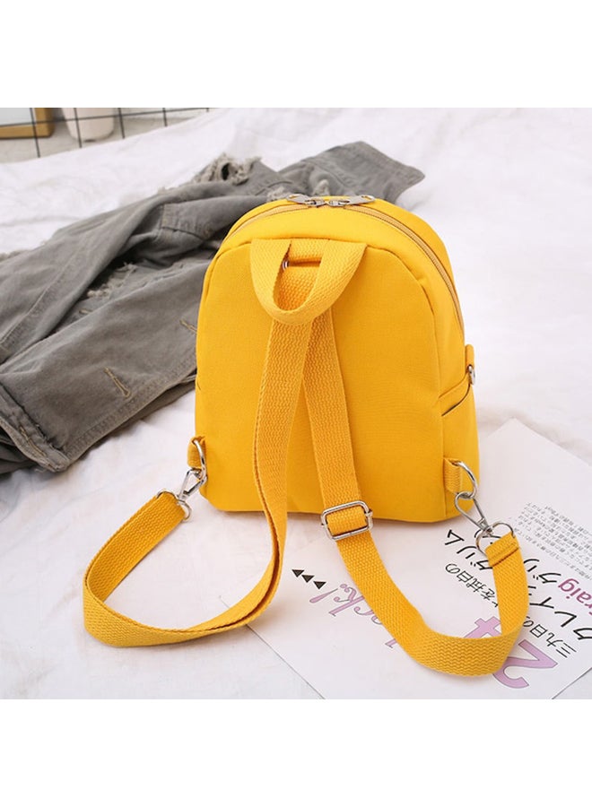Beauenty - Simple Letter Printed Backpack Yellow - Image 1