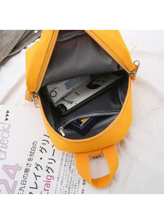Beauenty - Simple Letter Printed Backpack Yellow - Image 1