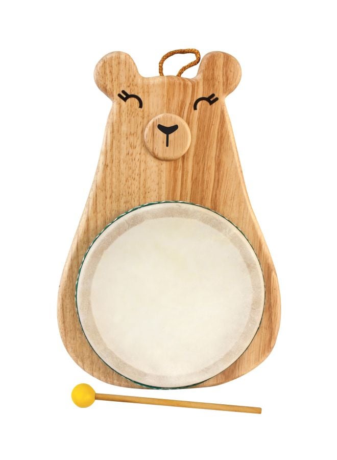 Green Tones Momma Bear Drum With Mallet 3718 - Image 1