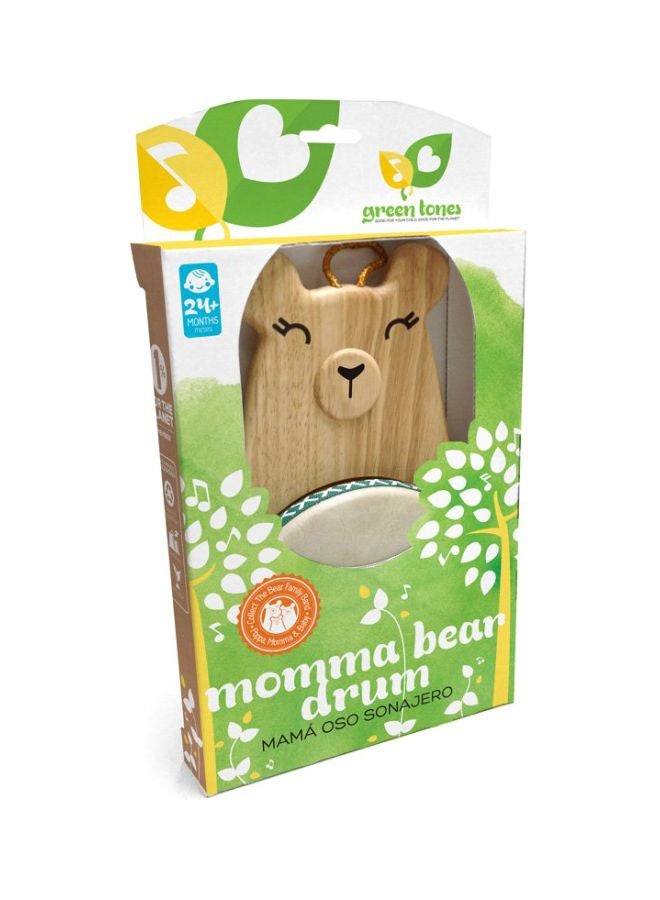 Green Tones Momma Bear Drum With Mallet 3718 - Image 2