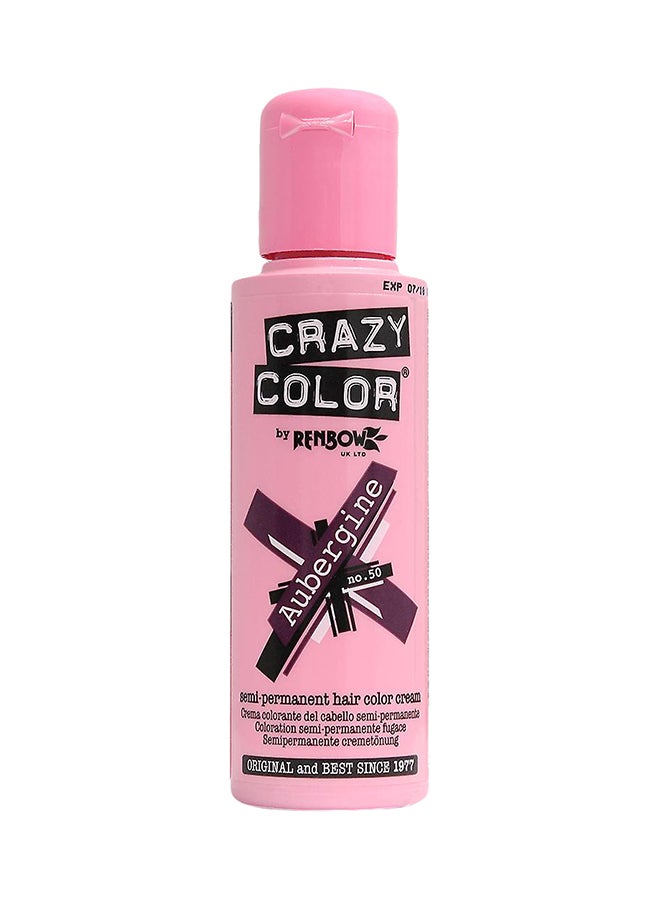 Renbow Crazy Colour Semi-Permanent Hair Colour Cream No.50 Aubergine 100ml - Image 1