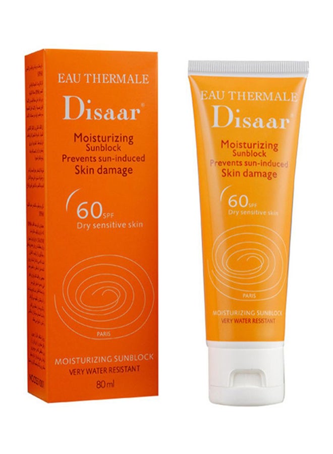 Disaar - Eau Thermale Moisturizing Sunblock SPF 60 80ml - Image 1