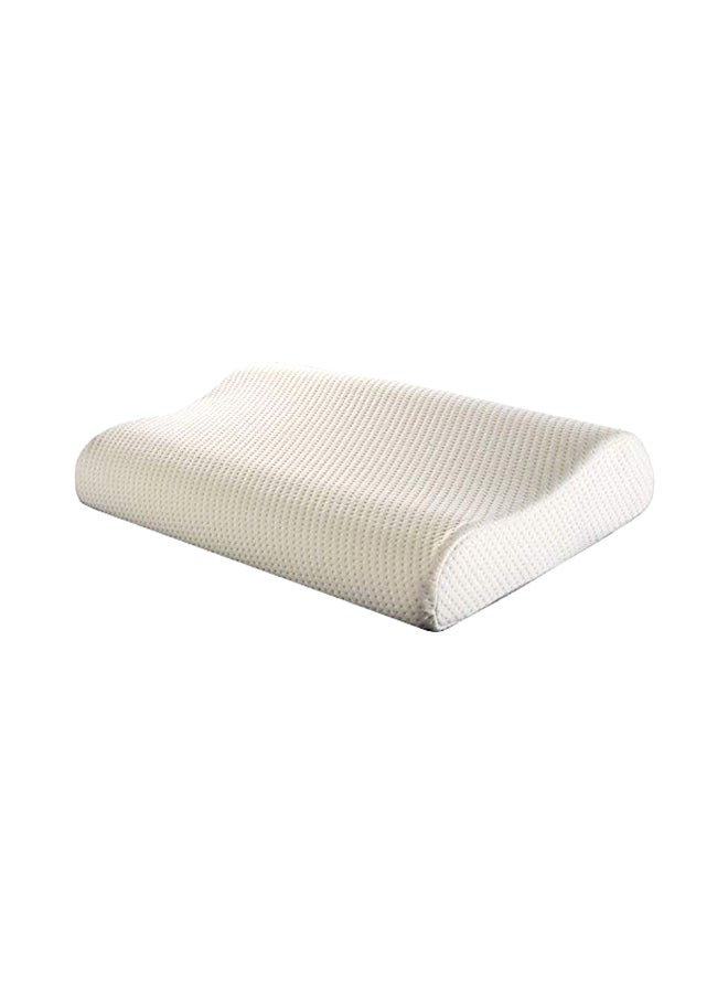 Contour Memory Foam Pillow Cotton Beige 3.4 x 19.8 x 12.3inch 
