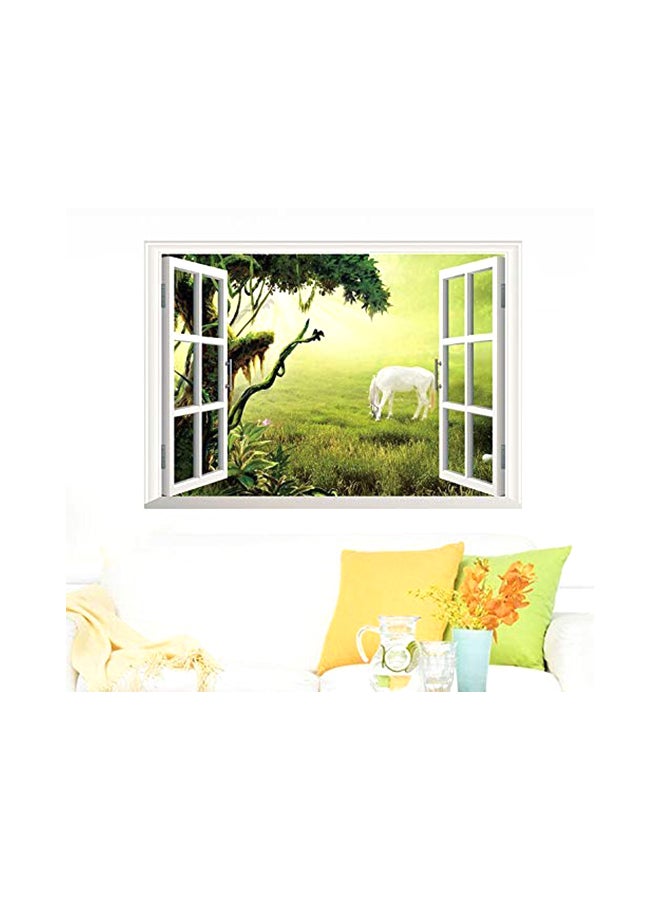 Gerenic 3D Removable Creative Wall Sticker White/Green 7.9x2.8x51.1centimeter - Image 1