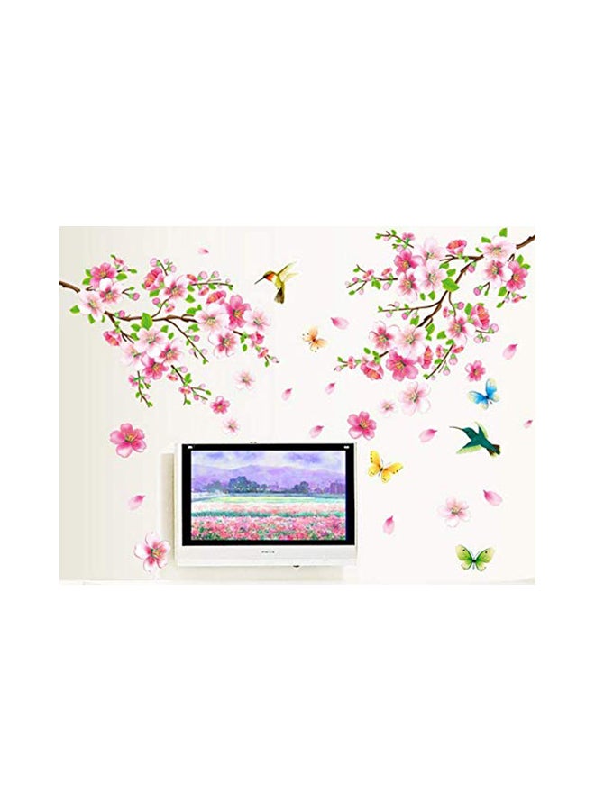 Gerenic - Classic Wintersweet Flower Wall Sticker Pink 5.6 x 61.6 x 7.4centimeter - Image 1