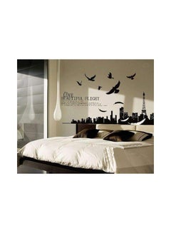 Gerenic Beautiful Flights Miihome Removable Wall Decal Sticker Black 3.4 x 59.8 x 3.6centimeter 