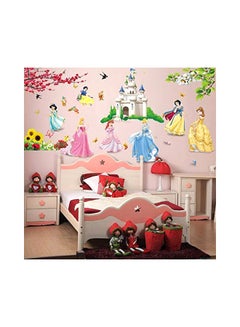 Gerenic Princess Birds Flower Castle Wall Stickers Multicolour 1.2 x 23.8 x 1.5 iinch  - Image 1