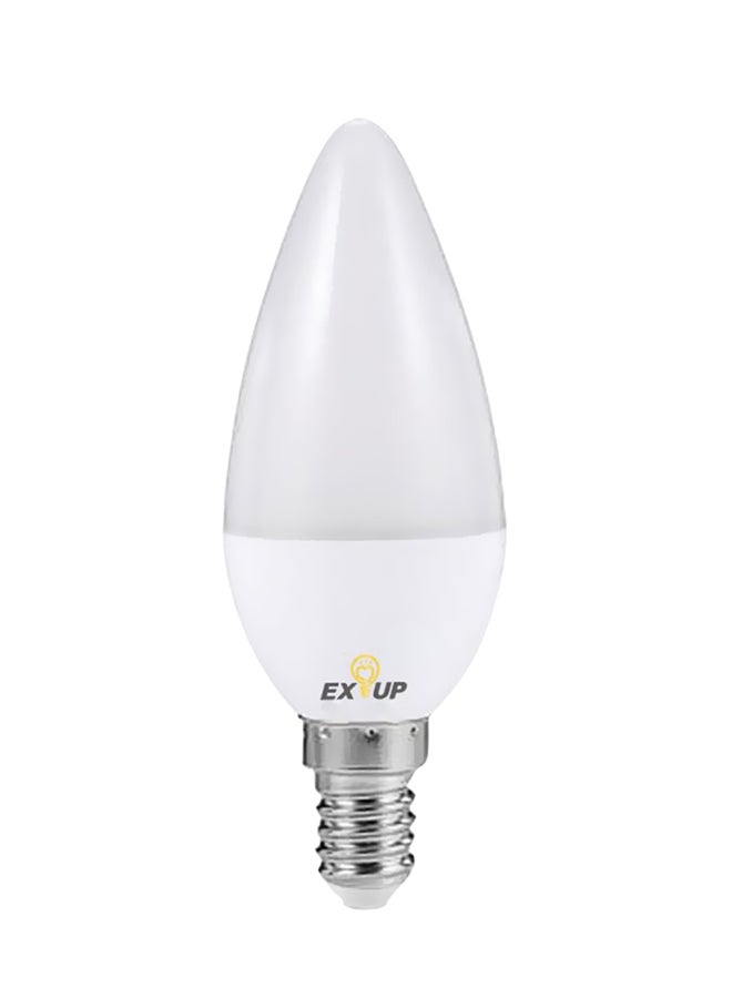 LED Candle Shape Light Bulb White 12.50x4.00x4.00centimeter - Image 1