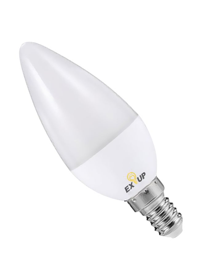 LED Candle Shape Light Bulb White 12.50x4.00x4.00centimeter - Image 2