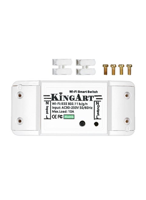 Smart Wi-Fi Switch Wireless Breaker Compatible With Alexa/ Google White