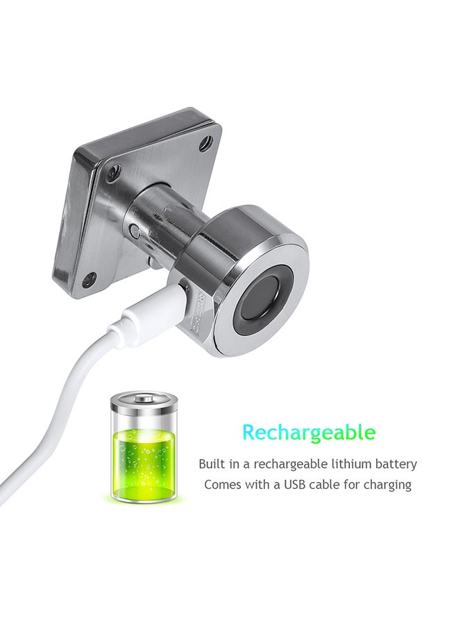 Rechargeable Digital Cabinet Lock Silver 7.60x5.20x6.60cm  - Image 4