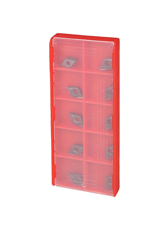 طقم شفرات CNC من الكربيد DCMT0702 YBC205 مكون من 10 قطع ذهبي  - Image 3