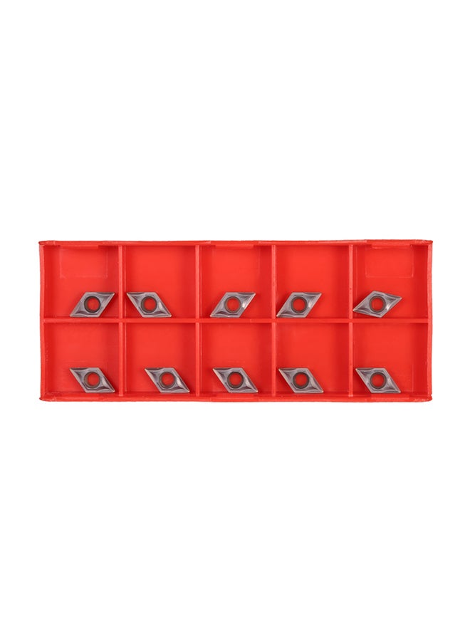 طقم شفرات CNC من الكربيد DCMT0702 YBC205 مكون من 10 قطع ذهبي  - Image 5