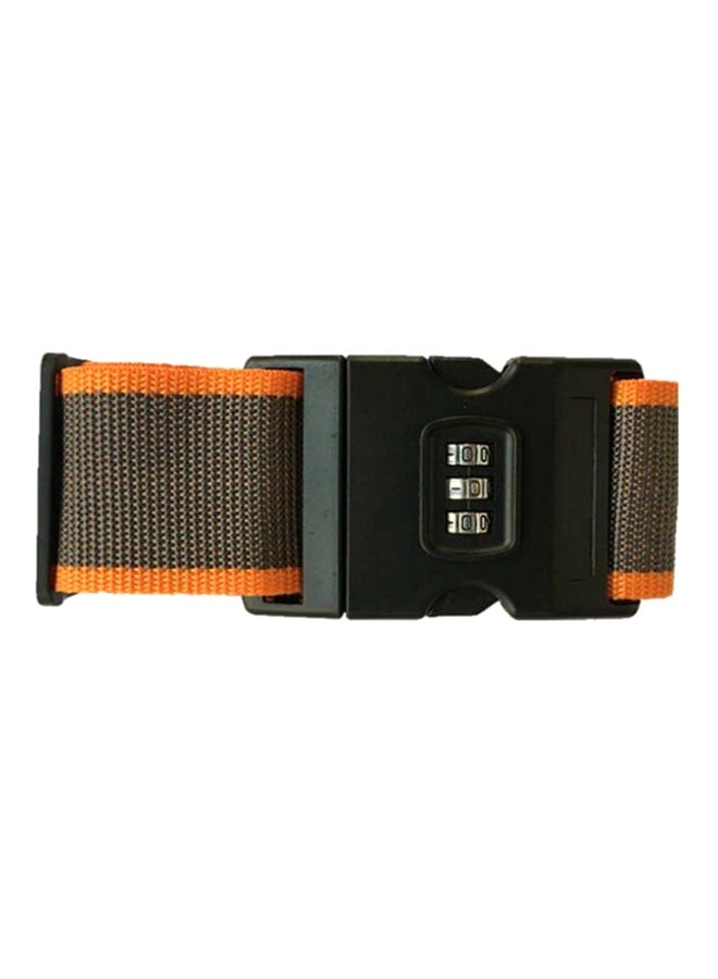 Generic 3 Dial Approved Lock Anti-Theft Luggage Strap Grey/Orange  - Image 3