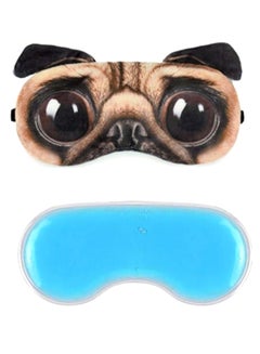 Generic 3D Dog Shar Pei Blindfold Sleeping Eye Mask Brown/Black  - Image 3