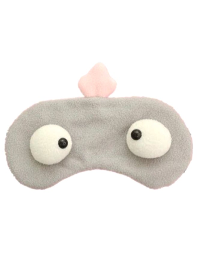 Portable Travel Blindfold Sleeping Eye Mask Grey/White - Image 1