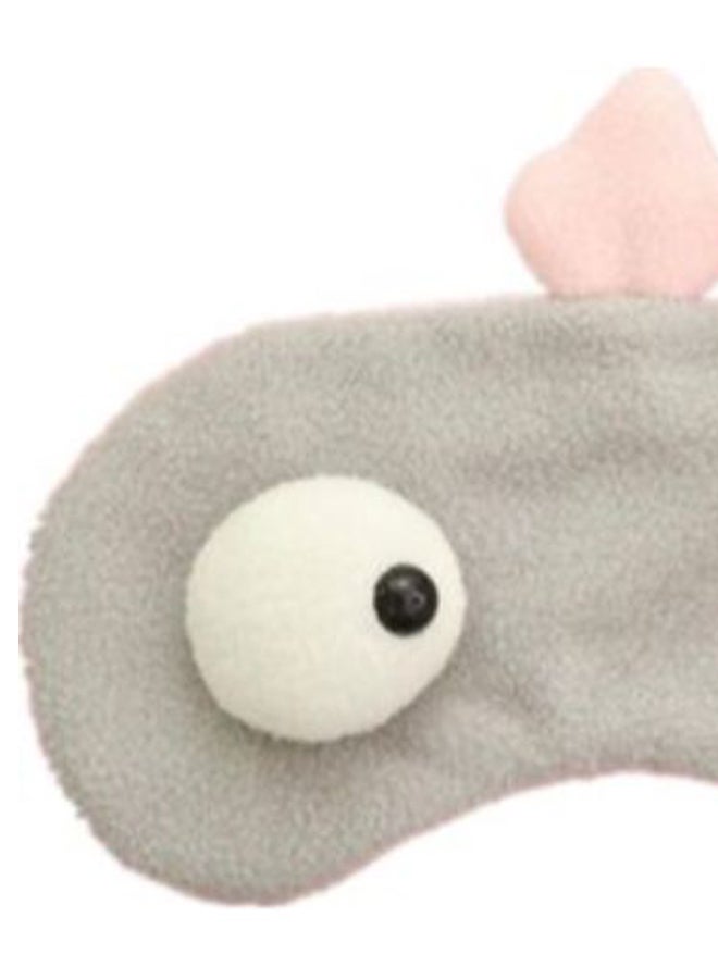 Portable Travel Blindfold Sleeping Eye Mask Grey/White - Image 2
