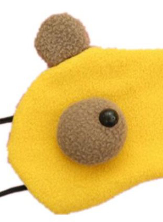 Cute Teddy Bear Blindfold Sleeping Eye Mask Yellow/Brown - Image 2