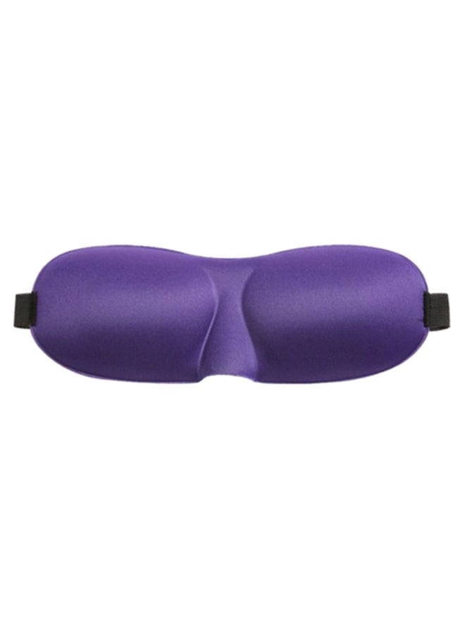 3D Contoured Adjustable Strap Sleeping Eye Mask Purple/Black - Image 1