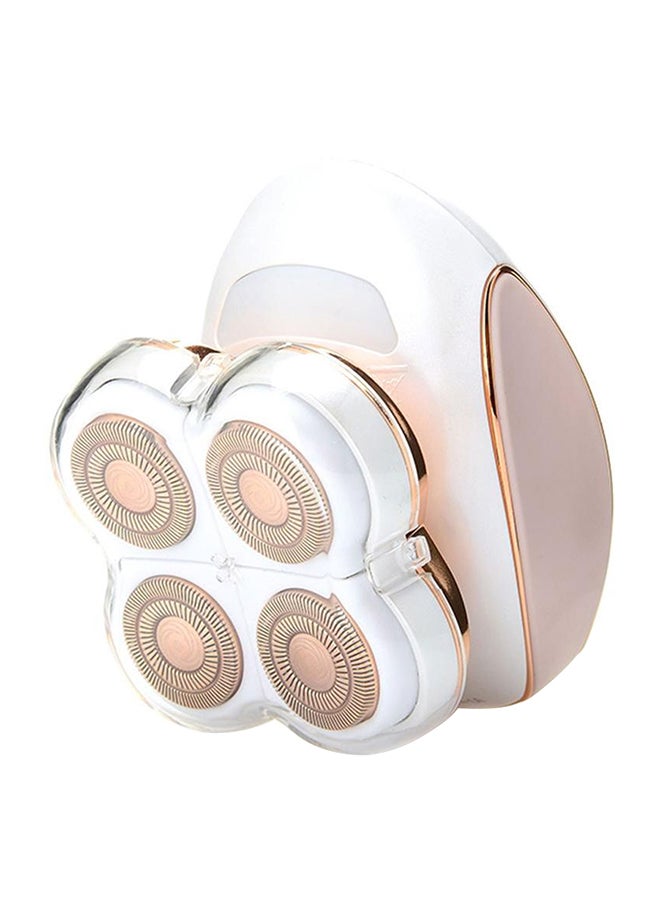 USB Rechargeable Flawless Painless Hair Remover Epilator White/Pink/Rose Gold - Image 2
