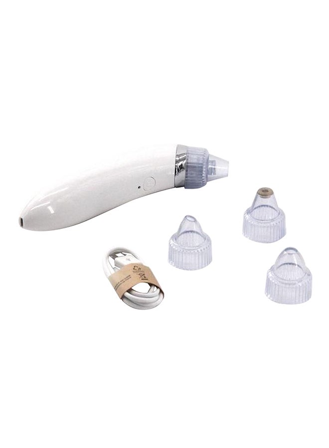 Generic Chargeable Blackhead Vacuum Cleaner With Accessory White/Clear/Silver