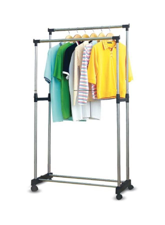 Metal Clothes Garment Rack Silver/Black - Image 3