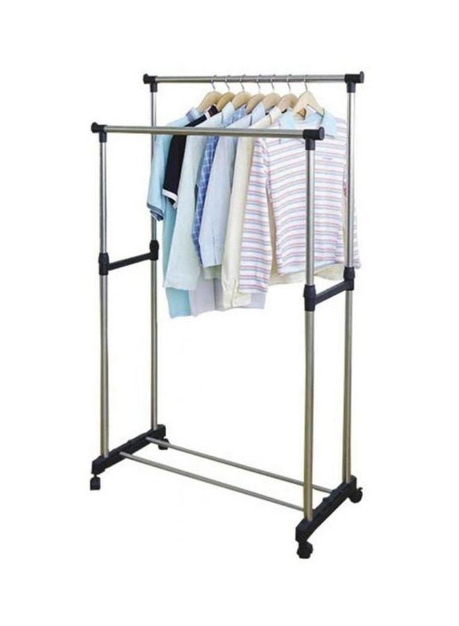Metal Clothes Garment Rack Silver/Black - Image 4