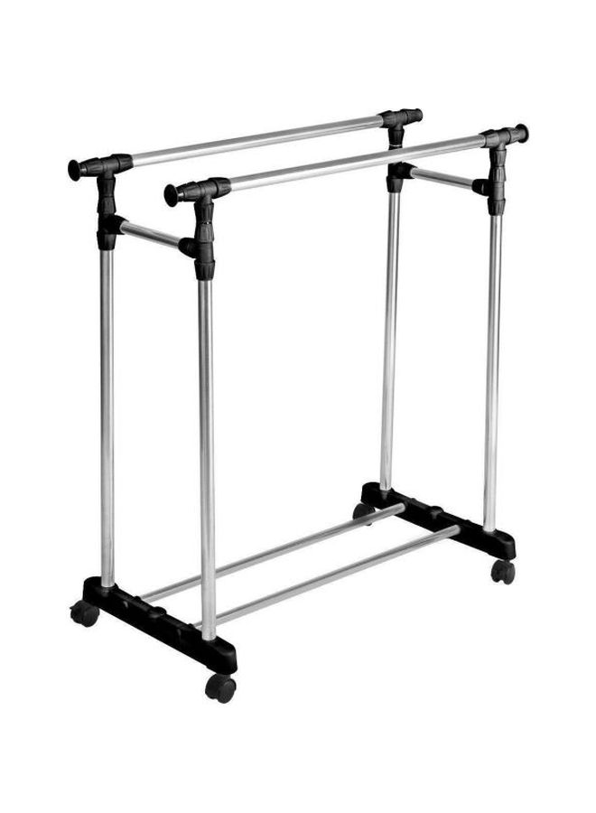 Extendable Clothes Rack Hanger Silver/Black  - Image 3