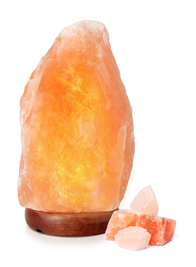 مصباح من ملح الهيمالايا الصخري الكريستال الطبيعي أصفر 5-6بوصة - Image 3