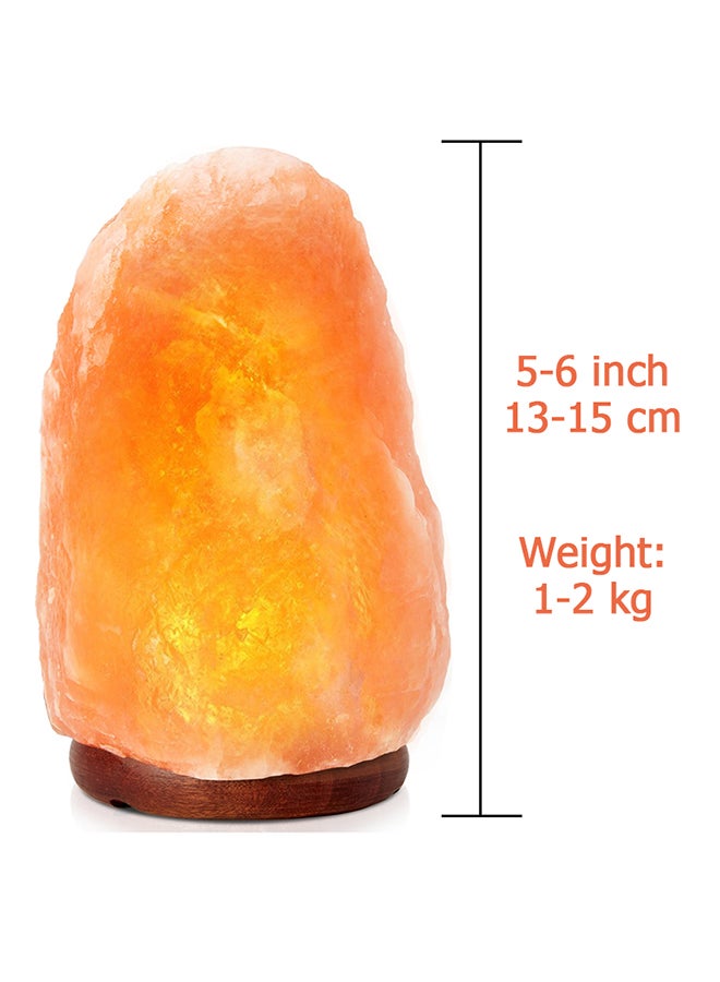 مصباح من ملح الهيمالايا الصخري الكريستال الطبيعي أصفر 5-6بوصة - Image 2