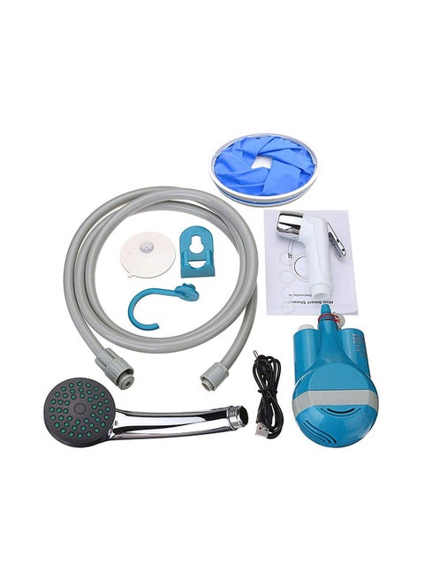 Rechargeable Camping Shower Bidet Sprayer With Bucket Blue/Grey/Black 1meter
