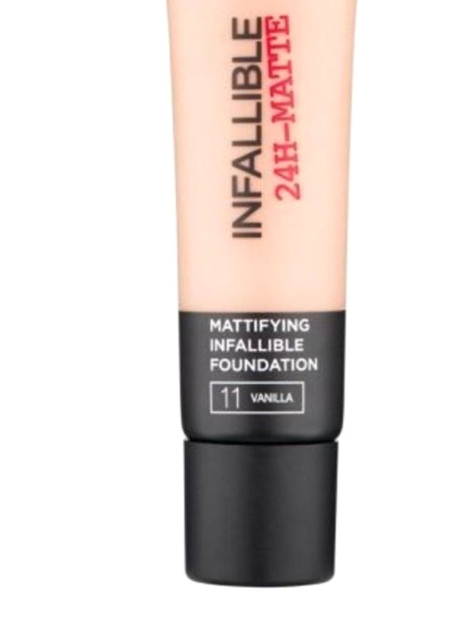 L'OREAL PARIS Infallible 24H Matte Face Foundation 11 Vanilla - Image 2