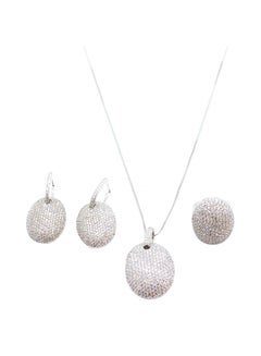 3-Piece Pure 925 Sterling Silver Jewellery Set