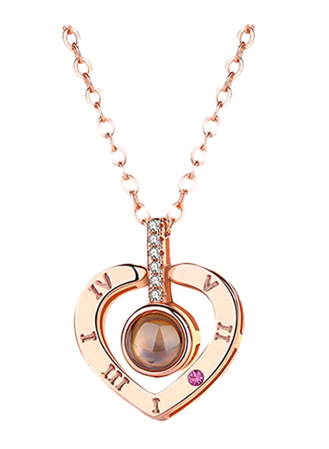 Sterling Silver Heart-Shaped Pendant Necklace  - Image 1