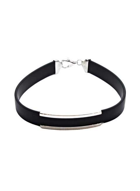 Pure 925 Sterling Silver Rubber Creative Design Bracelet