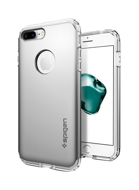Combination Hybrid Armor Cover Case For iPhone 8 Plus/iPhone 7 Plus Satin Silver