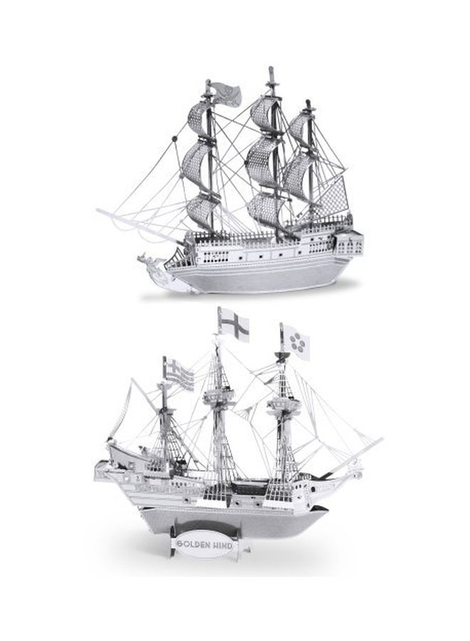 Fascinations 2-Piece Black Pearl Ship And Golden Hind Ship 3D Laser Models MMS012-049  - Image 3